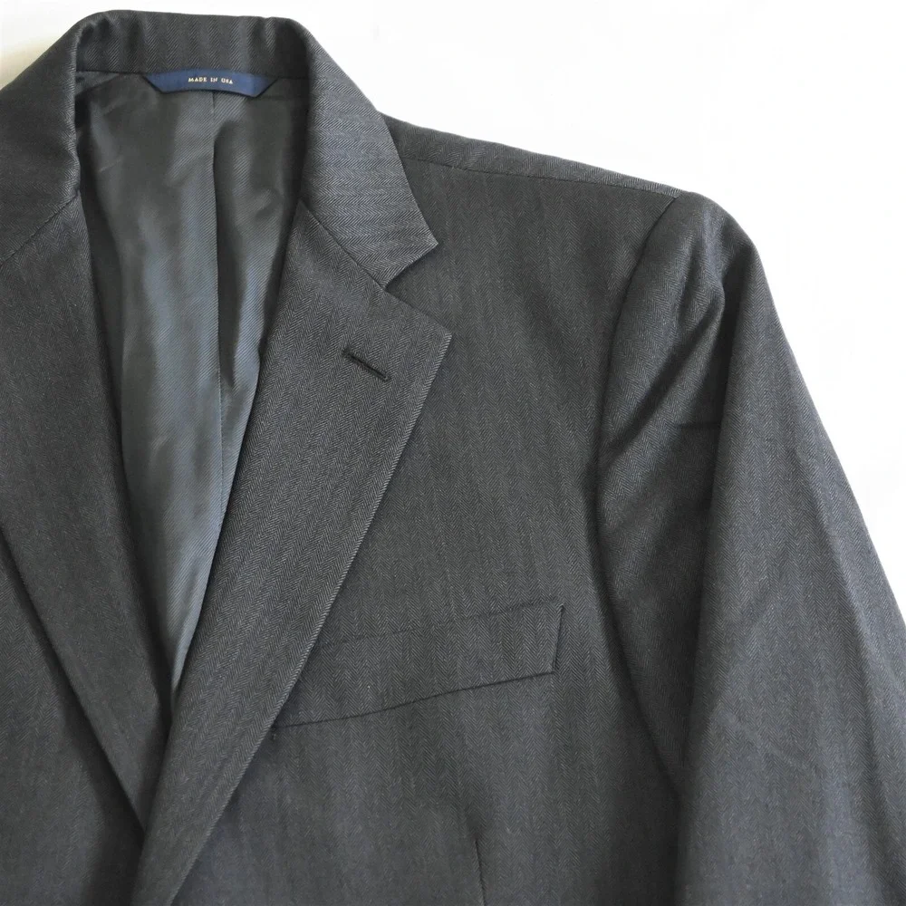 Brooks Brothers 38R Herringbone‎ Saxxon 1818 Fitzgerald Sport Coat Suit Jacket